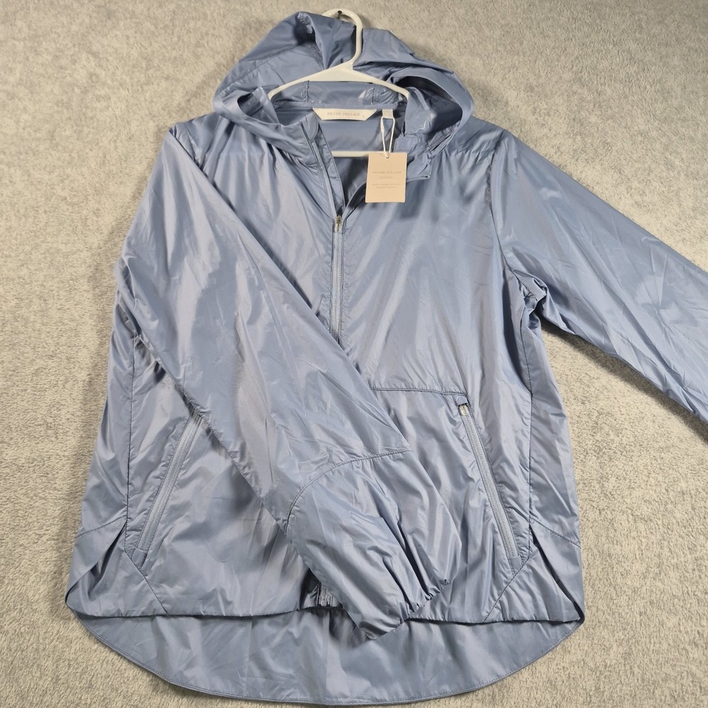 NWT Peter Millar Women's Blue Heron Starlight Full-Zip Windbreaker Size Small